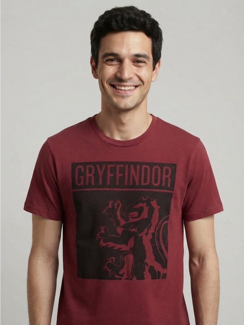 Iconic Warner Bros. Harry Potter Gryffindor Maroon Short Sleeve Tee Men's Small